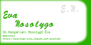 eva mosolygo business card