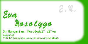eva mosolygo business card